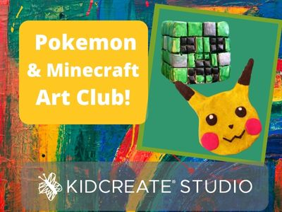 Pokemon & Minecraft Art Club (6-12 years)